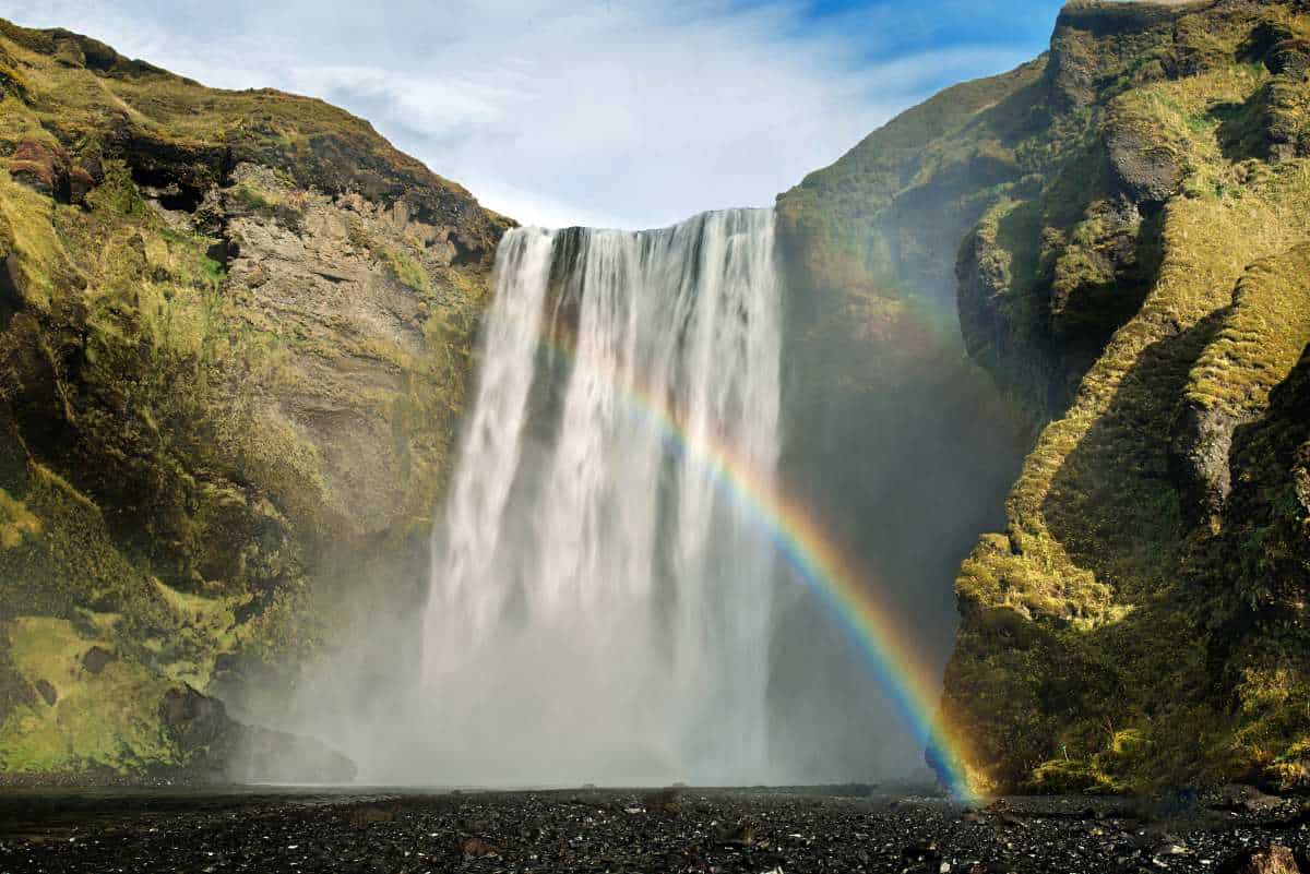 Skogafoss Waterfall on the South Coast of Iceland