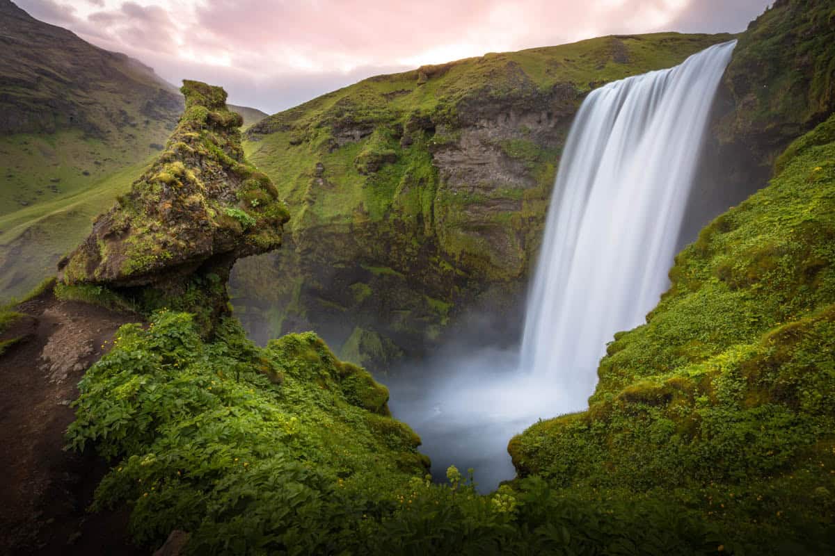 The "troll" at Skogafoss, Iceland